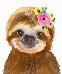 Adorable Sloth Paint By Numbers