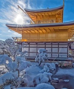 Snowy Japanese Winter Paint By Numbers
