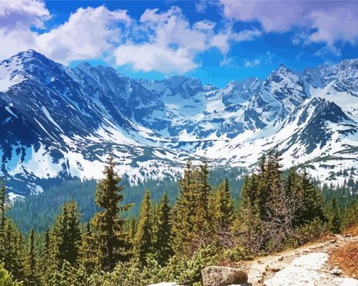 snowy-Carpathian-Mountains-Range-paint-by-numbers