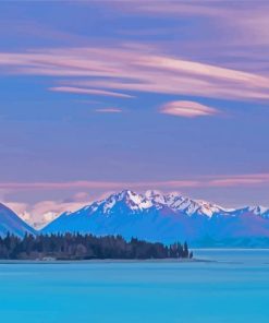 Lake Tekapo Winter Scene Paint By Numbers