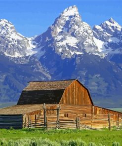 Snowy Mountains Rexburg Scenery Paint By Numbers