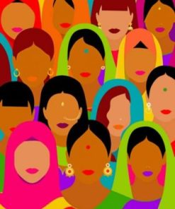 South Asian Women Illustrations Paint By Numbers