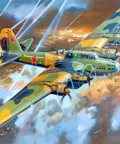 Petlyakov Pe 8 Military Aircraft Paint By Numbers