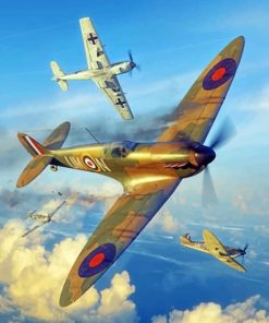 Spitfire Engines Paint By Numbers
