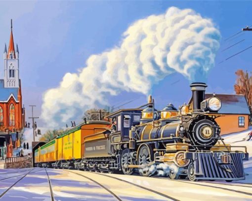 station-train-in-snow-paint-by-number