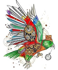 Steampunk Crow Art Paint By Numbers