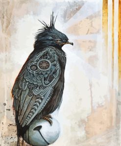 Steampunk Black Bird Paint By Numbers