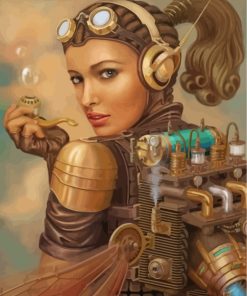 Steampunk Woman Paint By Numbers
