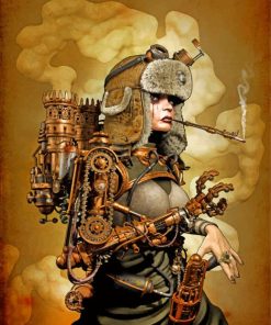 Steampunk Fantasy Woman Paint By Numbers