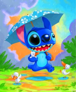 Stitch Rainy Day Paint By Numbers