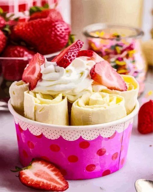 strawberry-rolled-ice-cream-paint-by-numbers