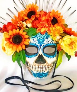 Colorful Sugar Skull Paint By Numbers