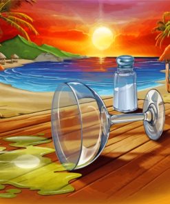 Golden Beach Sunset Paint By Numbers