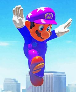 Purple Super Mario Paint By Numbers