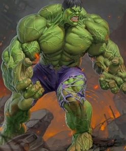 Incredible Hulk Marvel Paint By Numbers