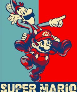 Super Mario Pop Art Paint By Numbers