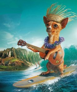 Dog Surfing Adventure Paint By Numbers