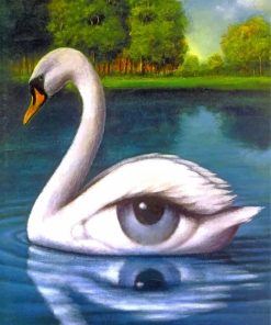 Swan and Waterfowl Eye Paint By Numbers