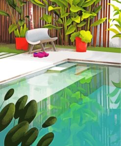 Swimming Pool Scenic Paint By Numbers
