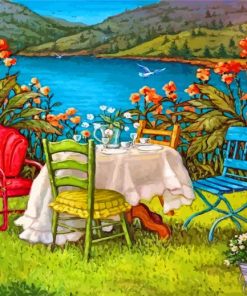Scenic Table Setting Paint By Numbers