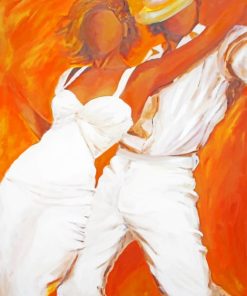 Tango Dancers Vintage Paint By Numbers
