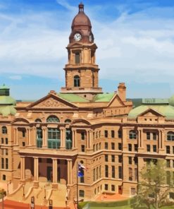 Tarrant County Courthouse Texas Paint By Numbers