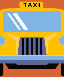 Yellow Taxi Paint By Numbers