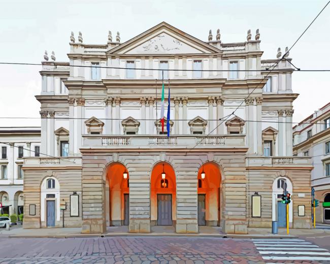 Teatro Alla Scala Italy Paint By Numbers Artwork
