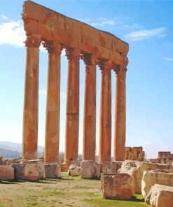 Temple of Jupiter Baalbek Paint By Numbers