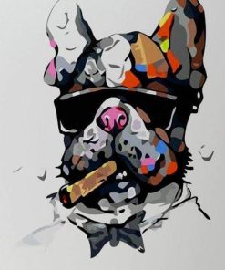 Colorful Dog Boss Animals Paint By Numbers