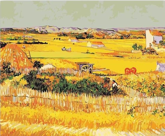 Van Gogh Harvest Landscape Paint By Numbers