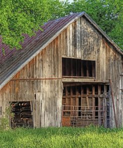 Old Barn Landscape Texas Paint By Numbers