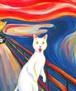 Scream Cat Animals Paint By Numbers
