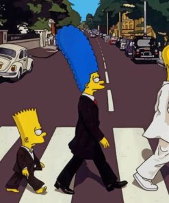 Simpsons and Beatles Cartoon Paint By Numbers