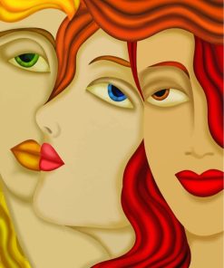Abstract Ladies Faces Paint By Numbers