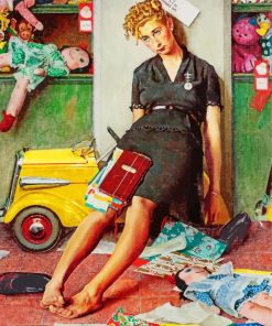 Tired Female Salesperson Paint By Numbers