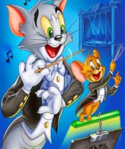 Tom and Jerry Cartoon Paint By Numbers