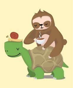 Tortoise and Turtle Paint By Numbers