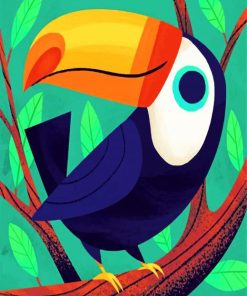 Toucan Bird Kids Paint By Numbers