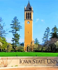 Iowa State University Tower Paint By Numbers