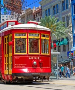 New Orleans City Tram Paint By Numbers