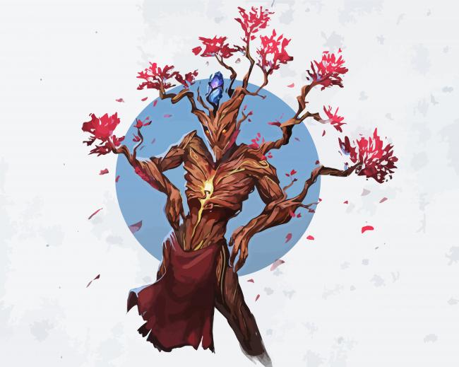 Tree Man Nature Paint By Numbers: Final Artwork