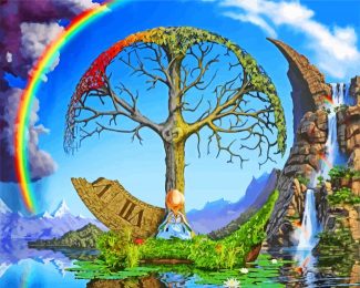 Rainbow Tree Of Life Paint By Numbers