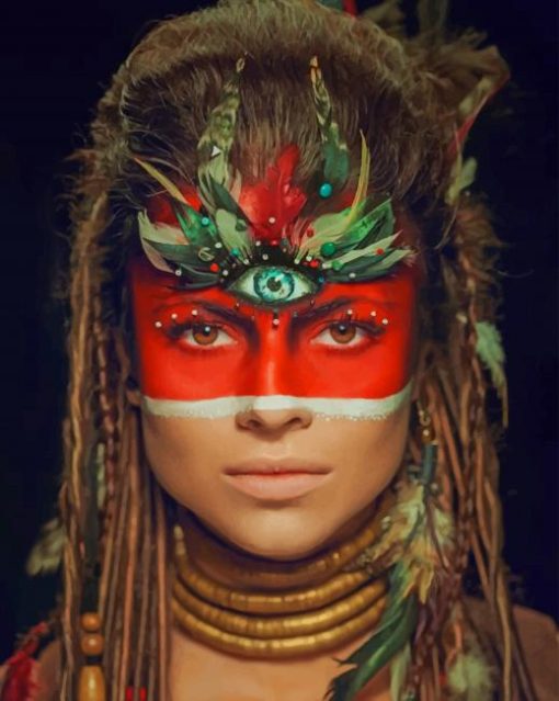 tribal-face-paint-by-numbers