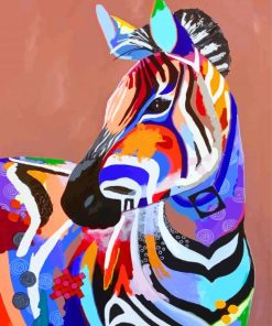Colorful Zebra Art Paint By Numbers