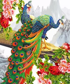 Peacock Pair Paint By Numbers