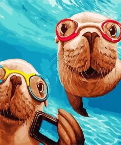 Seal Underwater Adventure Paint By Numbers