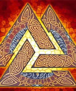 Viking Valknut Triangles Paint By Numbers
