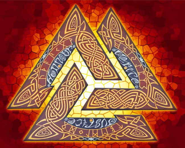 Finalizing Viking Valknut Triangles Artwork