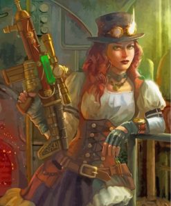 Victorian Steampunk Woman Paint By Numbers